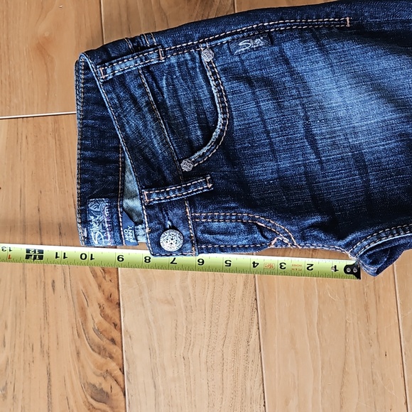 Silver Jeans AIKO Skinny in Dark Wash Blue Denim, Size 27 - Picture 13 of 16